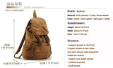 Fashion Vintage Military Style Canvas Backpack