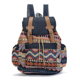 Vintage Ethnic Canvas Backpack