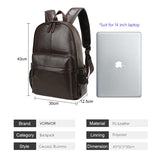 15.6 inch Casual Leather Backpack