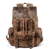 Casual Oil Wax Canvas Backpack