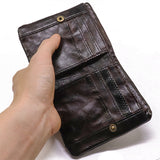 Vintage Leather Wallet with Coin Purse
