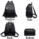 Retro Women Leather Backpack