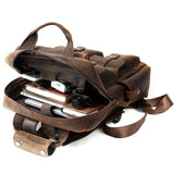 Retro Large Capacity Leather Backpack